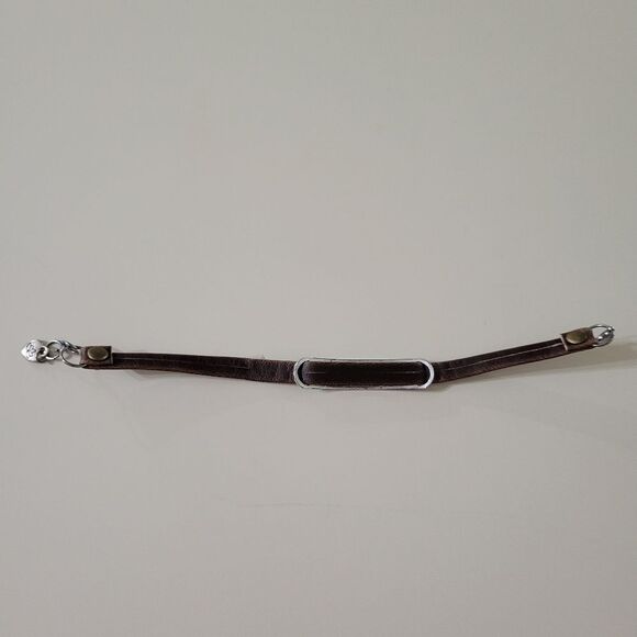 Brown Leather Bracelet This Too Shall Pass Message - Picture 6 of 9